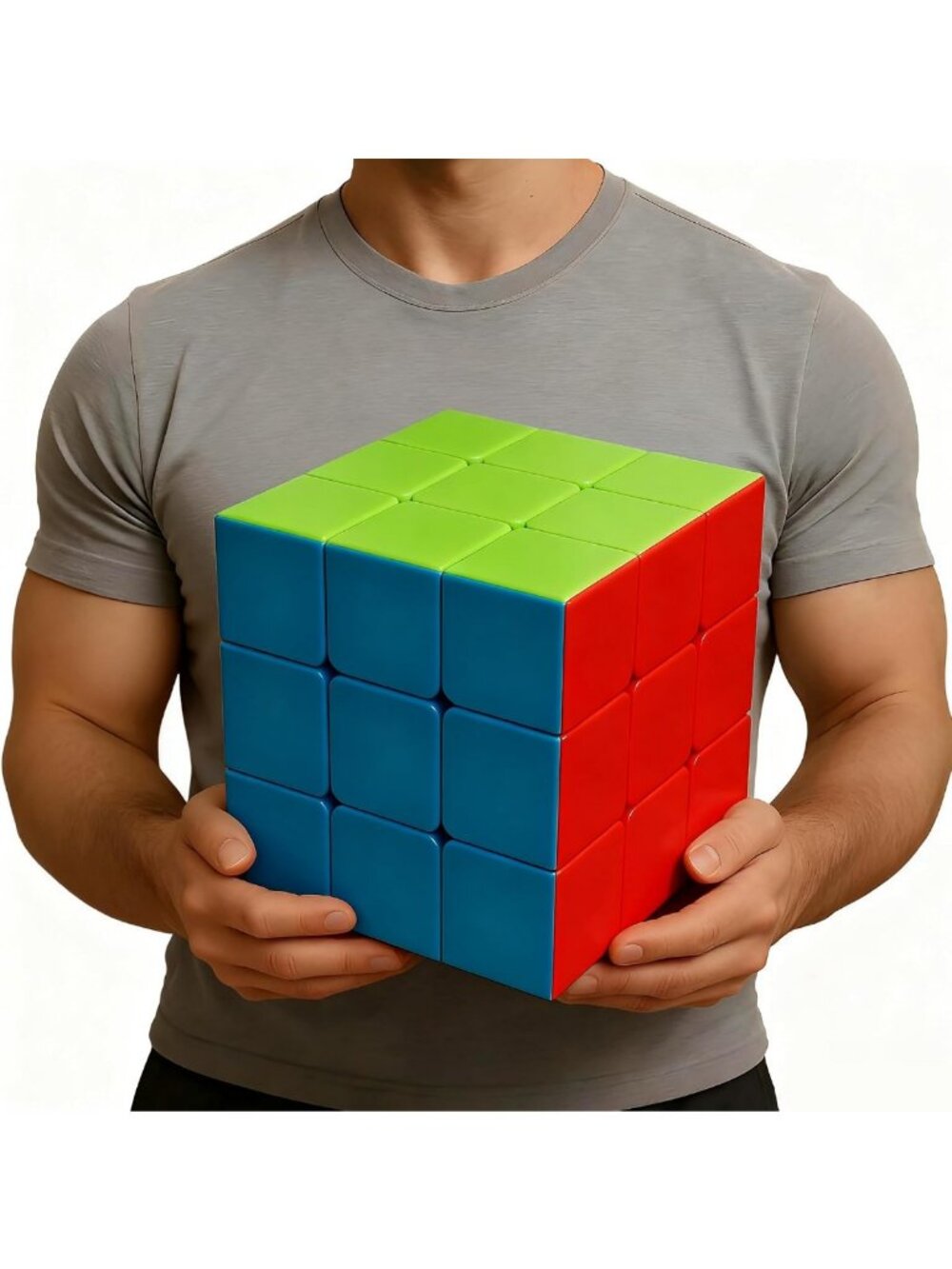 Extra Large 3x3 Magic Cube Puzzle - 18CM Stickerless Brain Teaser for All Ages